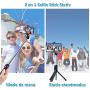 Selfie Stick Tripod, Extendable Selfie Stick with Detachable Wireless Remote and Tripod Stand Selfie Stick for iPhone 11/11 pro/X/8/8P/7/7P/6s/6,Sumsung Galaxy S9/S8/S7/Note 9/8,Huawei and More