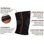 NeoAlly High Compression Knee Sleeves, Stay-Put Brace for Pain Relief, Breathable Knee Support for Running and Basketball, Unisex, Orange, Large, 2-Pack