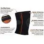 NeoAlly High Compression Knee Sleeves, Stay-Put Brace for Pain Relief, Breathable Knee Support for Running and Basketball, Unisex, Orange, Large, 2-Pack