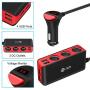 Te-Rich 3-Socket Cigarette Lighter Power Adapter DC Outlet Splitter 6.8A 4 Port USB Car Charger for Cell Phones, Dash Cam, GPS and More (Red)