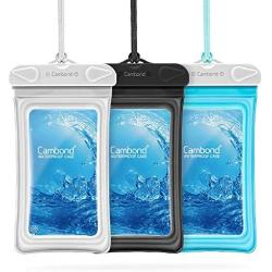 Waterproof Phone Pouch, Cambond 3 Pack Floating Waterproof Phone Case, Water Proof Cell Phone Pouch Dry Bag for iPhone 11 Pro XS Max XR X 8 7 Plus Galaxy up to 6.5", Cruise Ship Beach Kayaking Travel