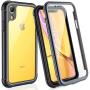 FITFORT iPhone XR Case Full Body Rugged Case with Built-in Touch Sensitive Anti-Scratch Screen Protector, Ultra Thin Clear Shock Drop Proof Impact Resist Extreme Durable Protective Cover