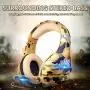 Gaming Headset for PS4, Xbox One, PC, Laptop Cellphone -Stereo Surround Gaming Headphones with Microphone, Noise Cancelling, LED Lights, Volume Control 3.5 mm Jack - Camo Gaming Headset for PS4, Xbox One, PC, Laptop Cellphone -Stereo Surround Gaming Headphones with Microphone, Noise Cancelling, LED Lights, Volume Control 3.5 mm Jack - Camo