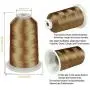 Simthread 42 Options Various Assorted Color Packs of Polyester Embroidery Machine Thread Huge Spool 5000M for All Embroidery Machines (Brown Series) Simthread 42 Options Various Assorted Color Packs of Polyester Embroidery Machine Thread Huge Spool 5000M for All Embroidery Machines (Brown Series)