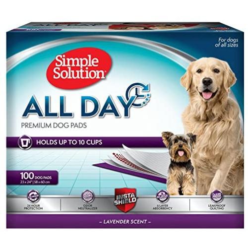 Simple Solution 6-Layer All Day Premium Dog Pads, 23 x 24, Lavender Scent