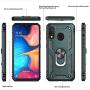 LeYi Samsung Galaxy A20/A30 Case (Not Fit A20S) with Tempered Glass Screen Protector, Military Grade Magnetic Car Mount Kickstand Defender Protective Phone Case for Samsung A20/ A30, Midnight Green