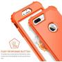 BENTOBEN Case for iPhone 8 Plus, iPhone 7 Plus Case, 3 in 1 Hybrid Hard Plastic Soft Rubber Heavy Duty Rugged Bumper Shockproof Full-Body Protective Phone Cover for iPhone 8 Plus/7 Plus, Coral Orange