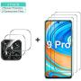 GESMA for Xiaomi Redmi Note 9 Pro/Note 9S/Note 9 Pro Max Screen Protector & Camera Lens Protector, [3 Screen Protectors+2 Camera Protectors]9H Tempered Glass for Xiaomi Redmi Note 9 Pro/Note 9S(Clear)