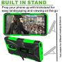 HNHYGETE Designed for LG STYLO 5 Plus(2019) Case,LG Stylo 5 Cell Phone Case,Dual Layer Heavy Duty Non Slip Shockproof Bumper Rugged Protective Cover (Green)