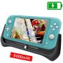 8000mAh Battery Charger Case for Switch Lite, Portable Charger Stand Shell Protective Case USB Type C for Nintend Switch Lite Console Fast Charging External Battery Pack（Black）