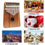 UNOKKI Kalimba 17 Keys Thumb Piano with Study Instruction and Tune Hammer, Portable Mbira Sanza African Wood Finger Piano, Gift for Kids Adult Beginners Professional.