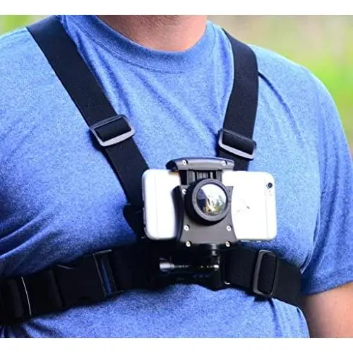 Pixlplay – Smartphone Chest Mount - Universal Holder Compatible with iPhone and Samsung Phone Mount for Filming or Photos Pixlplay – Smartphone Chest Mount - Universal Holder Compatible with iPhone and Samsung Phone Mount for Filming or Photos