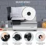 AKG Chef Electric Food Slicer, Precision 7.5” ceramic coated Stainless Steel Blade For Various Food, Powerful 180 Watt motor, Anti Slip feet, Silver AKG Chef Electric Food Slicer, Precision 7.5” ceramic coated Stainless Steel Blade For Various Food, Powerful 180 Watt motor, Anti Slip feet, Silver