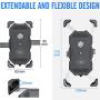 ILM Motorcycle Bike Phone Mount Holder Wireless Charging USB Quick Charge Fits Handlebar Cell Phones iPhone Samsung Galaxy HUAWEI HTC (Qi Wireless USB QC Charge)