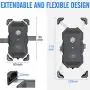 ILM Motorcycle Bike Phone Mount Holder Wireless Charging USB Quick Charge Fits Handlebar Cell Phones iPhone Samsung Galaxy HUAWEI HTC (Qi Wireless USB QC Charge)