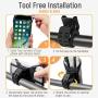 Bike Phone Mount 2 Pack, Detachable Phone Holder for Bike, 360° Rotatable Bike Phone Holder for Cycling, Adjustable Silicone Strap, Universal Bicycle Phone Mount for iPhone and 4.0"- 6.5" Smartphone