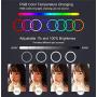 10" Selfie Ring Light with Tripod Stand & Cell Phone Holder,Dimmable Led Desk Makeup Ring Light, 4 Light Modes and 16 Color Modes Fill Light for Live Streaming YouTube Video Photo Photography