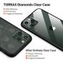 TORRAS Diamonds Clear iPhone 11 Pro Max Case, [Anti-Yellowing][Fully Protective] Slim Fit Shockproof Hard Plastic Back & Soft Silicone Bumper Phone Case Designed for iPhone 11 Pro Max, Matte Black