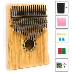 SFORZANDO Kalimba 17 Keys Thumb Piano with Instrument Guide and Accessories, Portable Mbira Finger Piano for Kids and Adult Beginners