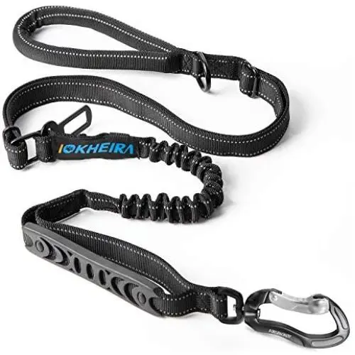IOKHEIRA Dog Leash, 4-in-1 Multifunctional Dog Leashes for Medium & Large Dogs with Car Seat Belt, 4-6 FT Strong Bungee Dog Leash (Black, Bungee Dog Leash with Safety Seatbelt) IOKHEIRA Dog Leash, 4-in-1 Multifunctional Dog Leashes for Medium & Large Dogs with Car Seat Belt, 4-6 FT Strong Bungee Dog Leash (Black, Bungee Dog Leash with Safety Seatbelt)