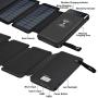 Solar Charger 10000mah Power Bank Solar Portable Charger Qi Wireless Charger for Outdoors, 2 Inputs 2 USB Outputs,External Battery Pack with LED Flashlight Compatible Most Smartphones,Tablets and More