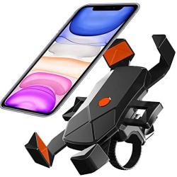 Bike Phone Mount, Motorcycle Phone Holder,Universal Adjustable Bicycle Cycling Handlebars for iPhone 11 Xs Max XR X 8 7 6 Plus, Samsung S10+ S9 S8, Note 10 9 8, GPS, 4-7 inches Android Cell Phone