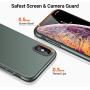 TORRAS Slim Fit iPhone Xs Case/iPhone X Case, Hard Plastic PC Super Thin Mobile Phone Cover Case with Matte Finish Coating Grip Compatible with iPhone X/iPhone Xs 5.8 inch, Midnight Green