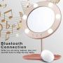 LangTouam LTM Vanity Mirror with Lights Bluetooth Lighted Makeup Mirror Touch Screen Wireless Audio Speaker Dimmable Light Detachable1X 10X Magnification Rechargable Power Mirror