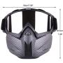 CyberDyer Motorcycle Goggles with Detachable Mask Windproof Full Face Motorcycle Goggles Mask Ideal for Riding Snowmobile Skiing Or Halloween Costumn