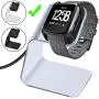 CAVN Charger Dock Compatible with Fitbit Versa/Versa Lite (Not for Versa 2), Premium Aluminum Charging Cable Cord Station Cradle Base Attached 4.2ft USB Stand Cable Smartwatch Accessories (Silver)