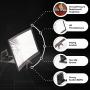 Curved Screen Magnifier -3D- 2 to 4 Times Amplifier for Smartphone Display with Radiation Protection - 12-Inch HD Universal Magnifying Stand for Movies, Video - with Wireless Waterproof Earphones