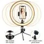 Powsure 10" LED Ring Light with Tripod Stand & Phone Holder for Selfie, Makeup,Live Streaming & YouTube Video, Dimmable Desk Ringlight Kit for Photography with 3 Light Modes&10 Brightness Level Powsure 10" LED Ring Light with Tripod Stand & Phone Holder for Selfie, Makeup,Live Streaming & YouTube Video, Dimmable Desk Ringlight Kit for Photography with 3 Light Modes&10 Brightness Level