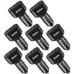 USB Car Charger[8-Pack],Bralon 24W/4.8A 3-Port Fast Car Charger Smart Phone Car Charger Compatible with iPhone 11/11 Pro(Max)/XS(Max)/X/8 7 6 S Plus,Galaxy Note S10 S9 S8 S7 S6,iPad,Mp3&More