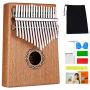 Kalimba 17 Keys Thumb Piano, Natural Wood, with basic course Tune Hammer, for Adult Kids Beginners, for Gifts