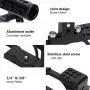 Acouto Camera Stabilizer Cage Kit, Aluminum Alloy Film Movie Making Kit with Top Handle Follow Focus Rods Accessory for Sony A6500