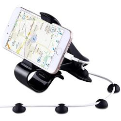 Car Phone Holder, MWAY Car Mount HUD Design with Cable Clips, No Blocking for Sight, Durable Dashboard Cell Phone Holder for iPhone X 8 7/7Plus/6/6S Plus/Samsung, HuaWei, 3.5-6.5 Inches Smartphones