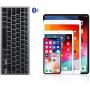 OMOTON Ultra-Slim Bluetooth Keyboard Compatible with 2018 iPad Pro 11/12.9, New iPad 9.7 Inch, iPad Air, iPad Mini, iPhone and Other Bluetooth Enabled Devices, Grey