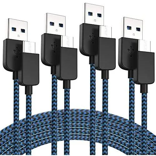 USB Type C Cable 4 Packs (3FT 6FTx2 10FT) USB-A to USB-C Fast Charging Braided Wire, Compatible with Samsung Galaxy S10 S10E S9 S8 S20 Plus{BIue} USB Type C Cable 4 Packs (3FT 6FTx2 10FT) USB-A to USB-C Fast Charging Braided Wire, Compatible with Samsung Galaxy S10 S10E S9 S8 S20 Plus{BIue}