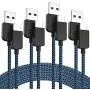USB Type C Cable 4 Packs (3FT 6FTx2 10FT) USB-A to USB-C Fast Charging Braided Wire, Compatible with Samsung Galaxy S10 S10E S9 S8 S20 Plus{BIue} USB Type C Cable 4 Packs (3FT 6FTx2 10FT) USB-A to USB-C Fast Charging Braided Wire, Compatible with Samsung Galaxy S10 S10E S9 S8 S20 Plus{BIue}