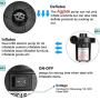 Electric Air Pump, AGPtEK Portable Quick-Fill Air Pump with 3 Nozzles, 110V AC/12V DC, Perfect Inflator/Deflator Pumps for Outdoor Camping, Inflatable Cushions, Air Mattress Beds, Boats, Swimming Ring
