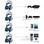 PS4 Gaming Headset KingTop Xbox One LED Lighting Computer Headphone with Mic Stereo Bass for PlayStation4 Xbox One PC Tablet Laptop Mobile Phones Smartphones