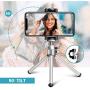 Mini Tripod, Aureday Portable Desktop Cell Phone Tripod Stand with Phone Holder Mount, 5.12-inch Extendable Handheld Tabletop Lightweight Tripod, Compatible with Cellphone/Webcam/Small Camera