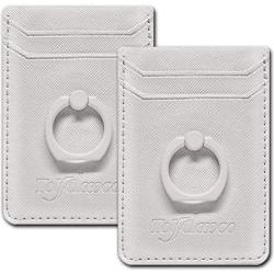 Toydoooco Phone Card Holder Adhesive Wallet Cell Phone Pocket Credit Card ID Case for Back of Phone,3M Sticker, Stick-on,Card Sleeve for iPhone,Samsung, Smartphones (White)