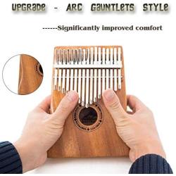 EastRock Kalimba 17 Keys Thumb Piano,with Hand-Rest Curve Design and EVA High-Performance Protective Box,Easy Learn Portable Musical Instrument Gifts for Kids Adult Beginners （Mahogany）