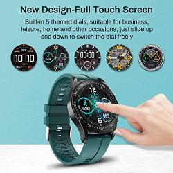 HopoFit Smart Watch for Men Women,Fitness Tracker Smartwatch for Android iOS Phones,1.3" Touch Screen IP68 Waterproof Sport Watch with Heart Rate,Sleep Monitor (Green)