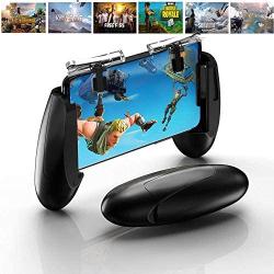 Mobile Game Controller, Game Pad Sensitive Shoot and Aim Keys Joysticks Game Controller for PUBG/Fortnite/Knives Out/Rules of Survival Gaming Triggers for iOS and Android (Black)