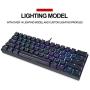 MOTOSPEED CK61 60% Mechanical Keyboard Portable 61 Keys RGB LED Backlit Type-C USB Wired Office/Gaming Keyboard for Mac, Android, Windows（Blue Switch）