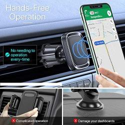 Miracase Car Phone Mount Holder,[2020 Upgraded] Strong Magnetic Car Phone Mount Air Vent Universal Car Cell Phone Holder Compatible with iPhone 11/11 Pro Max/XR/Xs/XS Max /8/7/6,Pixel and More (Black)