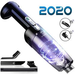 Cordless Vacuum,YANTU Handheld Vacuum, Car Vacuum Cleaner,7000PA Light Weight Portable Handheld Vacuum,Portable Vacuum with Car & Wall Rechargeable,Dust Buster, Carpets, Floors, 12V 100W