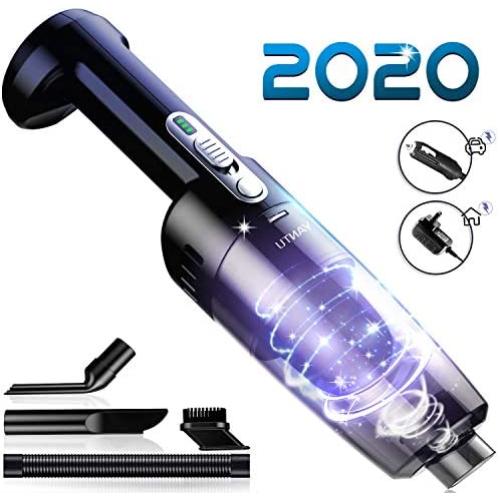 Cordless Vacuum,YANTU Handheld Vacuum, Car Vacuum Cleaner,7000PA Light Weight Portable Handheld Vacuum,Portable Vacuum with Car & Wall Rechargeable,Dust Buster, Carpets, Floors, 12V 100W